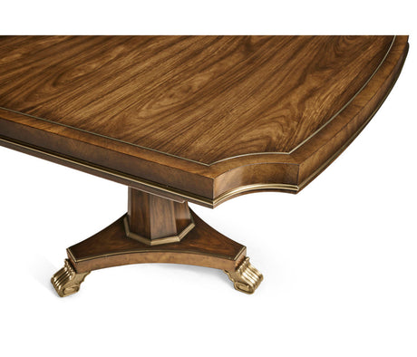Viceroy Rectangular Dining Table 84" in Santos Brown Finish with Brass Inlay | Jonathan Charles