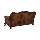 Victoria Rolled Arm Sofa Tri-Tone And Warm Brown by Coaster Furniture