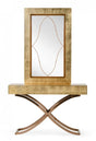 A&X Aversa Gold Crocodile Console Table & Mirror Vgunck423-120-Gold