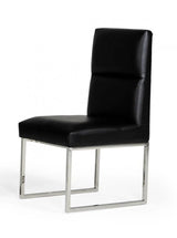 A&X Carla Modern Black Leatherette Dining Chair (Set Of 2) Vgunac022 - Blk - Dc | Home Elegance USA