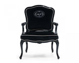 Vig Furniture - A&X Edmund Transitional Black Velvet & Black High Gloss Lounge Chair - Vgunrk002-Blk-Ch