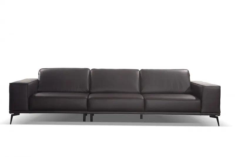 Vig Furniture - Accenti Italia Darwin - Italian Modern Dark Brown Leather Sofa - Vgdd-Darwin