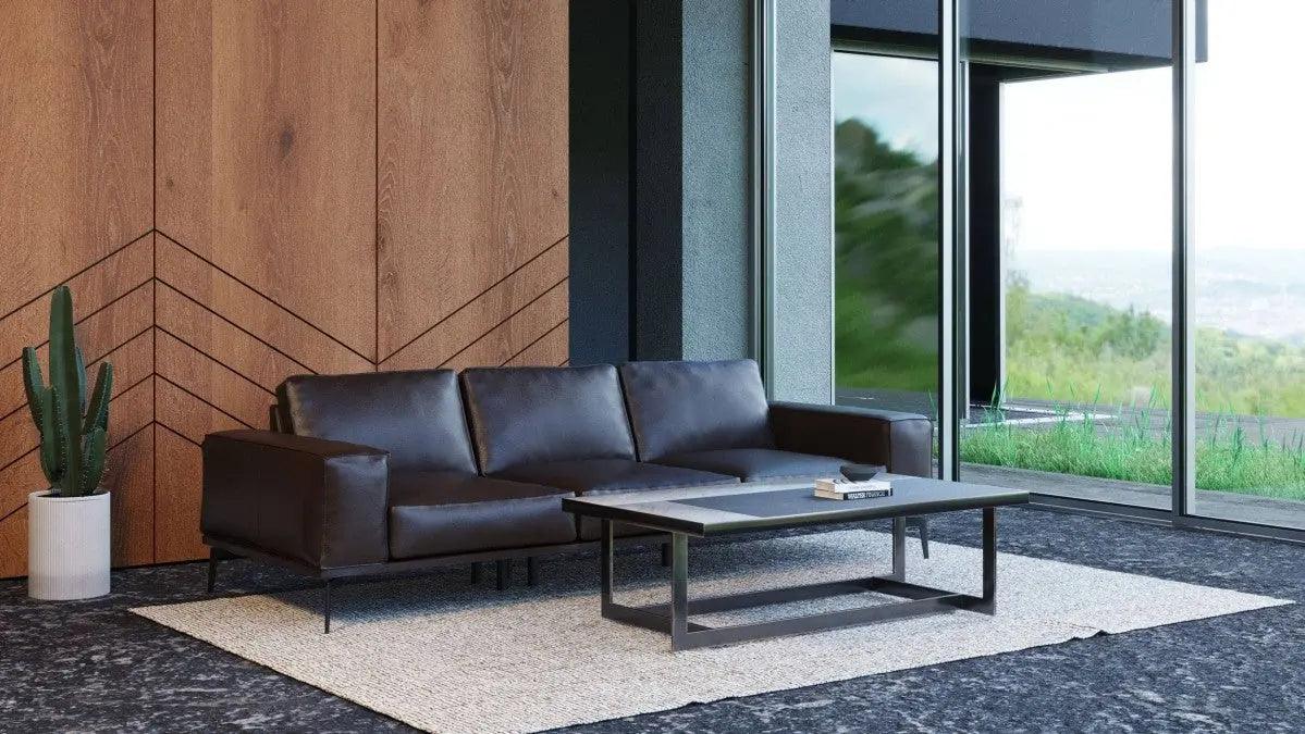 Vig Furniture - Accenti Italia Darwin - Italian Modern Dark Brown Leather Sofa - Vgdd-Darwin