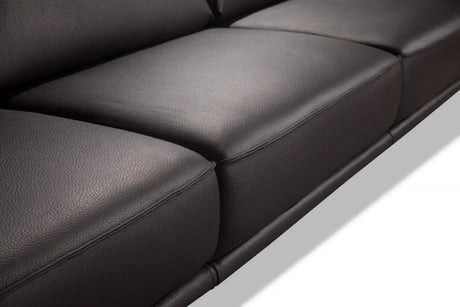 Vig Furniture - Accenti Italia Darwin - Italian Modern Dark Brown Leather Sofa - Vgdd-Darwin