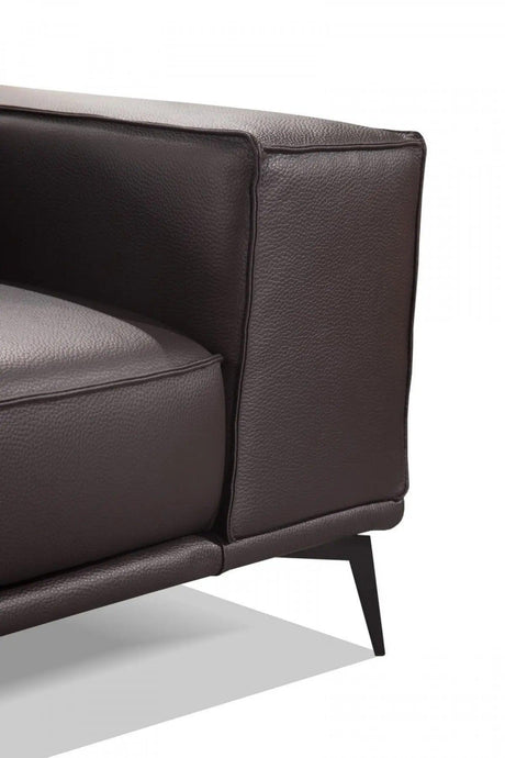 Vig Furniture - Accenti Italia Darwin - Italian Modern Dark Brown Leather Sofa - Vgdd-Darwin