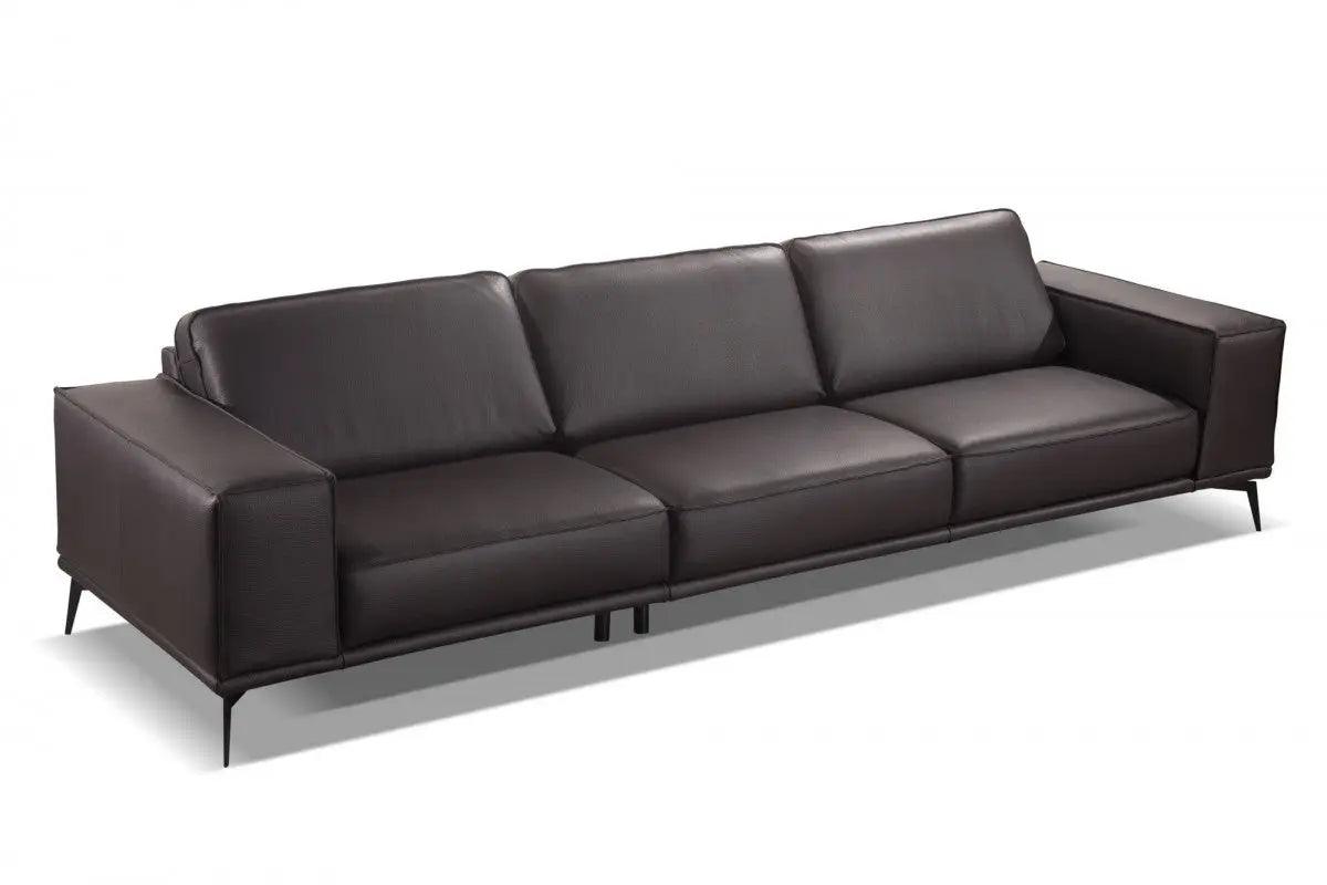 Vig Furniture - Accenti Italia Darwin - Italian Modern Dark Brown Leather Sofa - Vgdd-Darwin