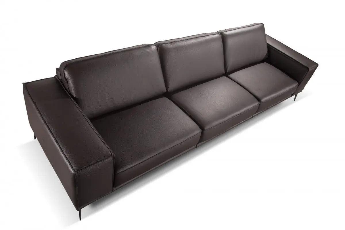 Vig Furniture - Accenti Italia Darwin - Italian Modern Dark Brown Leather Sofa - Vgdd-Darwin