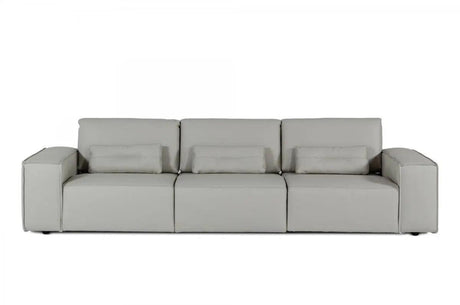 Vig Furniture - Accenti Italia Enjoy Italian Modern Grey White Leather Sofa - Vgddenjoy-Wht-Gry-1