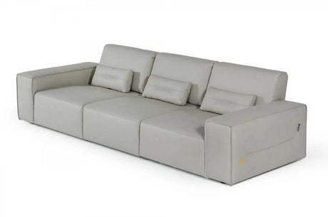 Vig Furniture - Accenti Italia Enjoy Italian Modern Grey White Leather Sofa - Vgddenjoy-Wht-Gry-1