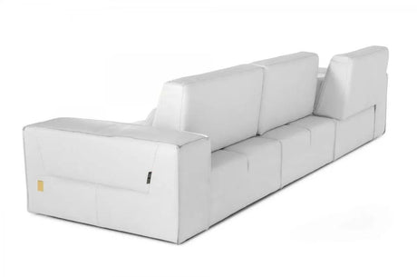 Vig Furniture - Accenti Italia Enjoy - Modern Italian White Leather Sofa - Vgddenjoy-Wht-X-S