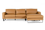 Vig Furniture - Accenti Italia Shine Italian Modern Cognac Sectional - Vgddshine