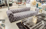 Vig Furniture - Coronelli Collezioni Ellington - Italian Grey Nubuck Leather 4-Seater Sofa - Vgccrialto-Gry-S