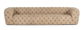 VIG Furniture Coronelli Ellington 4-Seater Sofa in Italian Grey Nubuck Leather