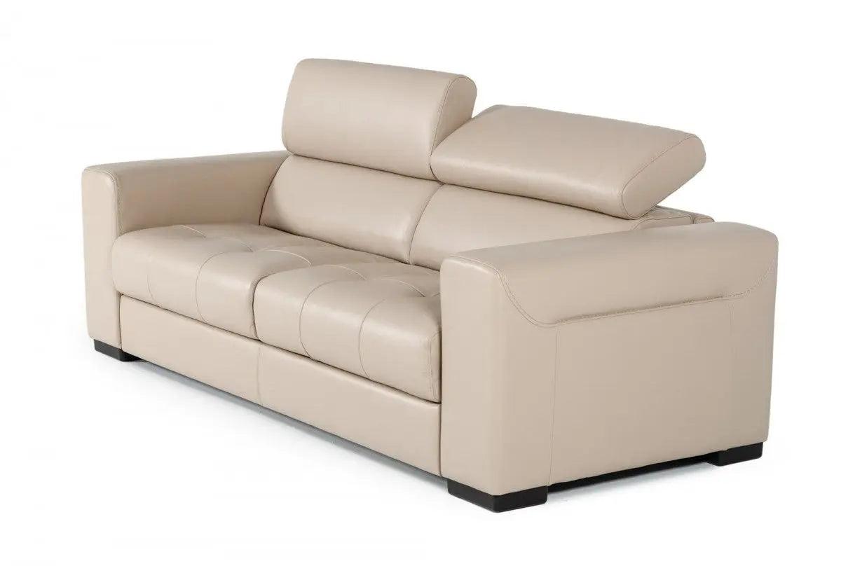 Coronelli Collezioni Icon Modern Italian Leather Queen Size Sofa Bed Vgccicon | Home Elegance USA