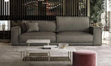 Vig Furniture - Coronelli Collezioni Sevilla - Italian Contemporary Grey Leather Sofa - Vgccbaxter-Status-Gry-S