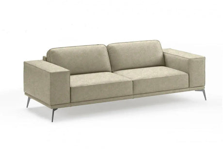 Coronelli Collezioni Soho Italian Grey Maya Cloud Leather Sofa Vgccsoho - Sf - Cl - Gry - S | Home Elegance USA