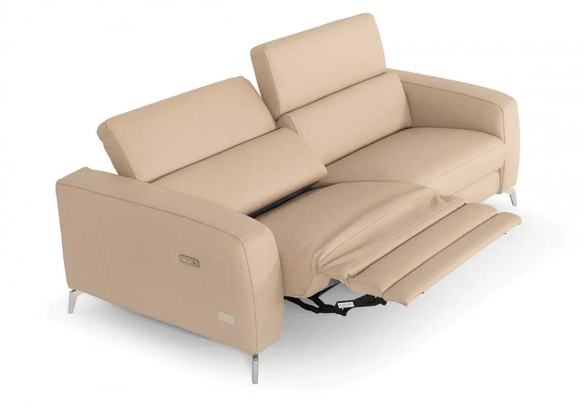 Coronelli Collezioni Turin Cappuccino Leather 2 - Seater 91" Recliner Sofa Vgccroma - Sf - Cap - Tan - S | Home Elegance USA