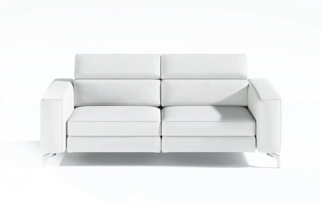 Vig Furniture - Coronelli Collezioni Turin White Leather 2-Seater 91" Recliner Sofa - Vgccroma-Sf-Wht-S