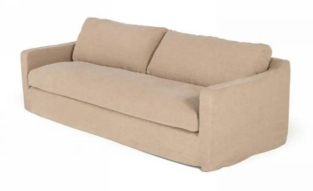 Vig Furniture - Divani Casa Admiral - Modern Classic Sand Fabric Sofa - Vgafsh12-07-3P