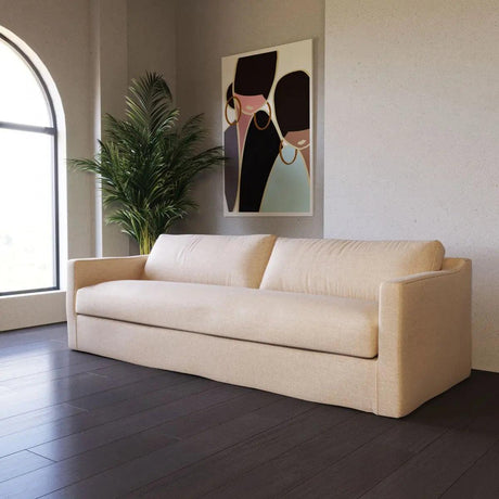 Vig Furniture - Divani Casa Admiral - Modern Classic Sand Fabric Sofa - Vgafsh12-07-3P