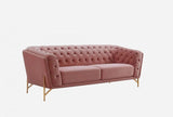 Vig Furniture - Divani Casa Aiken - Modern Salmon Velvet Sofa - Vgmb-1960-S