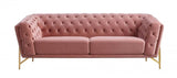 Divani Casa Aiken Modern Salmon Velvet Sofa Vgmb - 1960 - S | Home Elegance USA