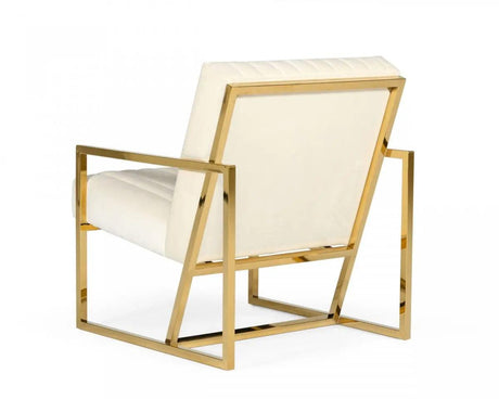 Vig Furniture - Divani Casa Baylor - Modern Off-White Eco-Leather Accent Chair - Vgrh-Rhs-Ac-227