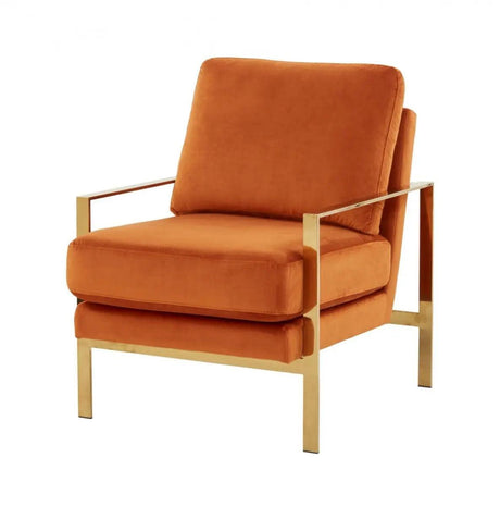 Vig Furniture - Divani Casa Bayside Modern Orange Fabric Accent Chair - Vgrh-Rhs-Ac-229-Og-Org-Ch