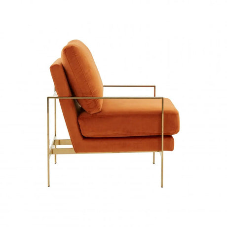 Vig Furniture - Divani Casa Bayside Modern Orange Fabric Accent Chair - Vgrh-Rhs-Ac-229-Og-Org-Ch