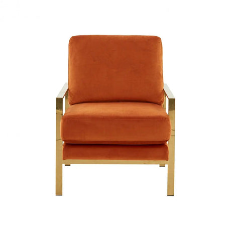 Vig Furniture - Divani Casa Bayside Modern Orange Fabric Accent Chair - Vgrh-Rhs-Ac-229-Og-Org-Ch