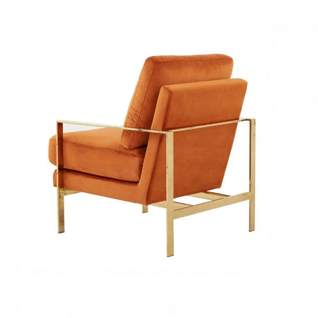 Vig Furniture - Divani Casa Bayside Modern Orange Fabric Accent Chair - Vgrh-Rhs-Ac-229-Og-Org-Ch