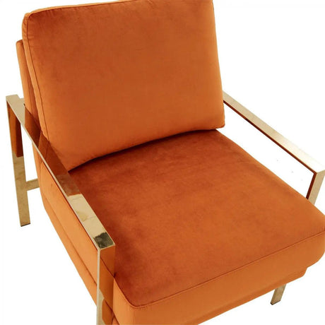 Vig Furniture - Divani Casa Bayside Modern Orange Fabric Accent Chair - Vgrh-Rhs-Ac-229-Og-Org-Ch