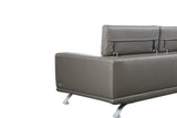 Vig Furniture - Divani Casa Brustle Modern Dark Grey Eco-Leather 89" Sofa - Vgkn8334-Gry-S