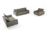 Vig Furniture - Divani Casa Brustle Modern Dark Grey Eco-Leather Sofa Set - Vgkn8334-Gry