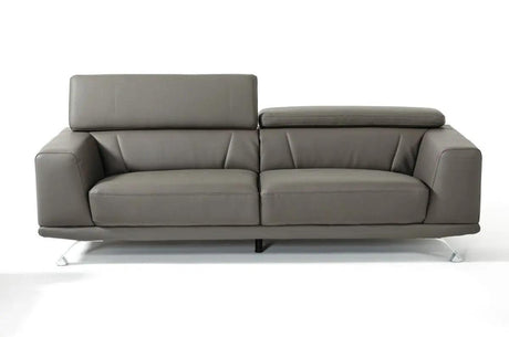 Vig Furniture - Divani Casa Brustle Modern Dark Grey Eco-Leather Sofa Set - Vgkn8334-Gry