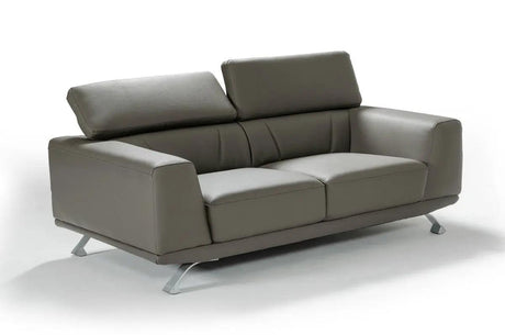 Vig Furniture - Divani Casa Brustle Modern Dark Grey Eco-Leather Sofa Set - Vgkn8334-Gry