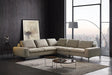 Divani Casa Cascade Modern Beige Fabric Sectional Sofa Vgmb-C002-Bge