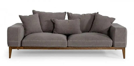 Vig Furniture - Divani Casa Corina - Modern Grey Fabric Sofa - Vguimy694