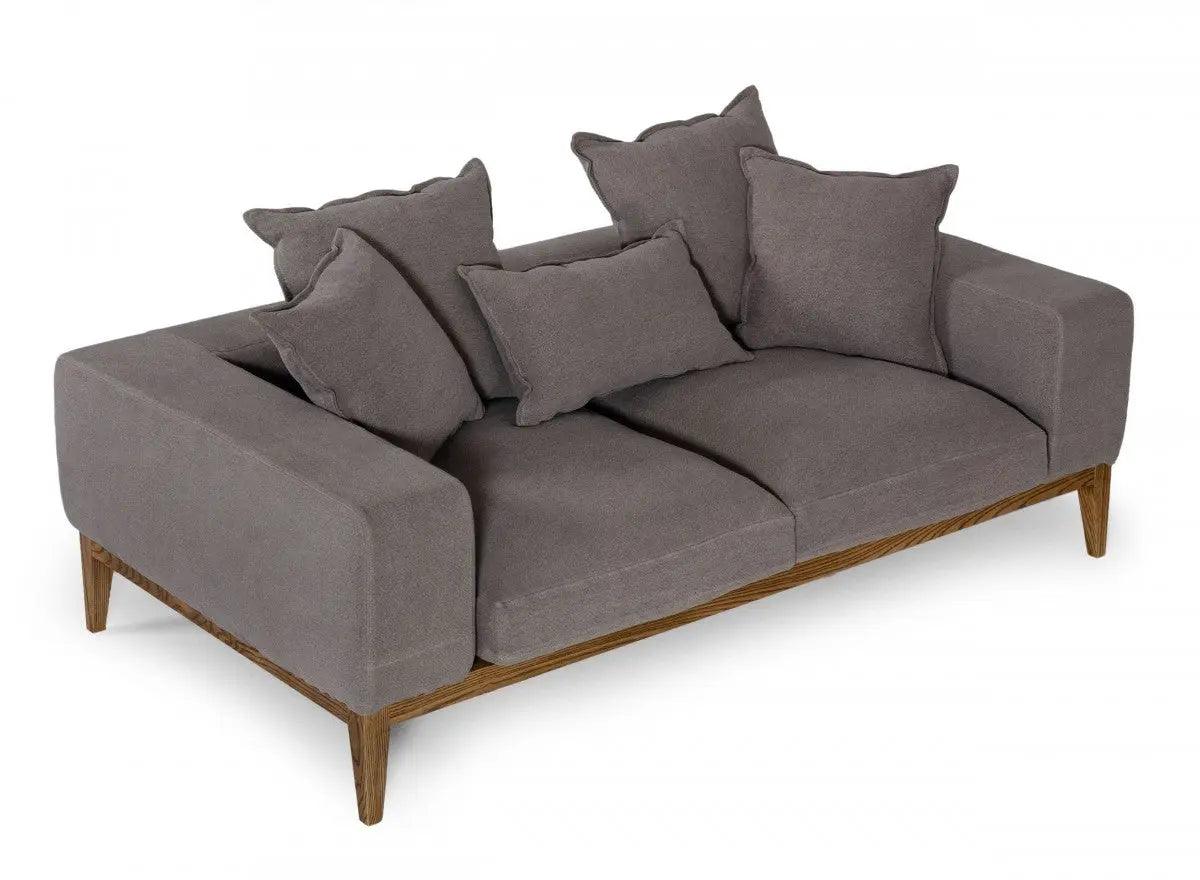 Divani Casa Corina Modern Grey Linen Loveseat Vguimy694 - L | Home Elegance USA