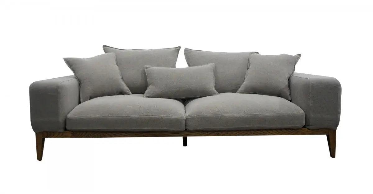 Divani Casa Corina Modern Grey Linen Loveseat Vguimy694 - L | Home Elegance USA