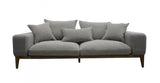 Vig Furniture - Divani Casa Corina - Modern Grey Linen Loveseat - Vguimy694-L