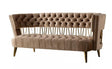 Divani Casa Courtney Beige & Gold Fabric Loveseat Vgyuhd-1927-L