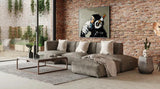 Vig Furniture - Divani Casa Dania - Modern Beige Fabric Sectional And Ottoman - Vguimy623