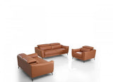 Divani Casa Danis Modern Cognac Leather Brown Sofa Set Vgbns - 1803 - Brn | Home Elegance USA