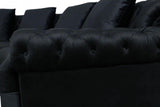 Divani Casa Darla Modern Black Velvet Circular Sectional Sofa Vg2T1124 - 5P - Blk - 2 | Home Elegance USA