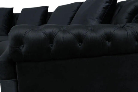 Vig Furniture - Divani Casa Darla Modern Black Velvet Circular Sectional Sofa - Vg2T1124-5P-Blk-2