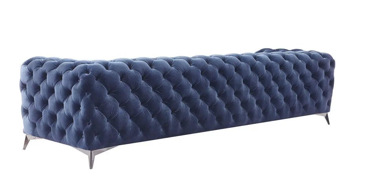 Vig Furniture - Divani Casa Delilah Modern Blue Sofa & Chair Set - Vgca1546-Blu-Set