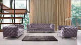 Vig Furniture - Divani Casa Delilah Modern Grey Fabric Sofa Set - Vgca1546-Gry