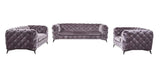 Vig Furniture - Divani Casa Delilah Modern Grey Fabric Sofa Set - Vgca1546-Gry