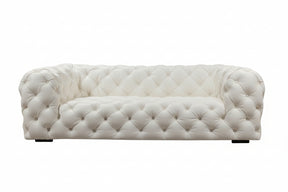 Divani Casa Dexter Transitional Off White Full Italian Leather Sofa-Loveseat Vgca114-Wht-S